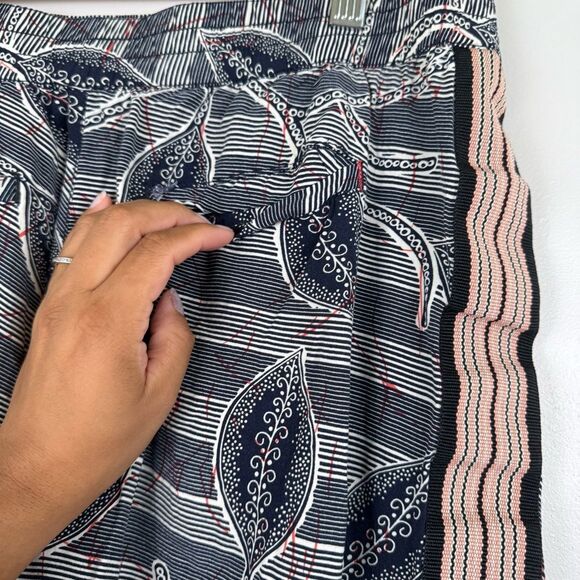Anthropologie Hei Hei Lourinha Leaf Navy Banded Side Joggers Size Medium Women's - Picture 4 of 7